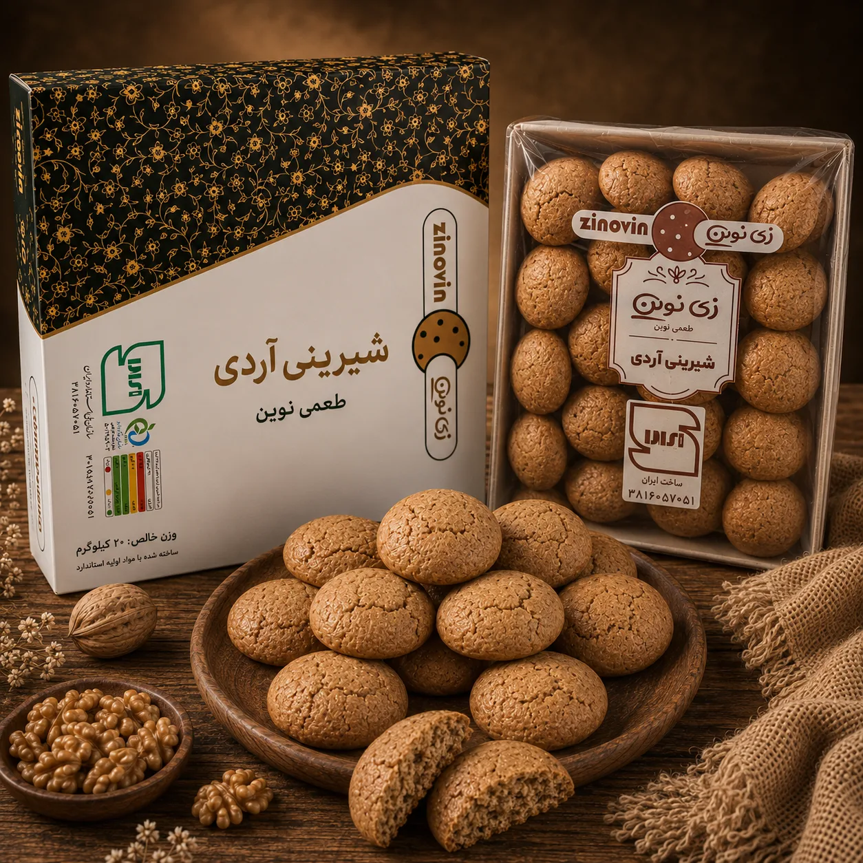 شیرینی گردویی(شیرینی آردی با طعم گردو)